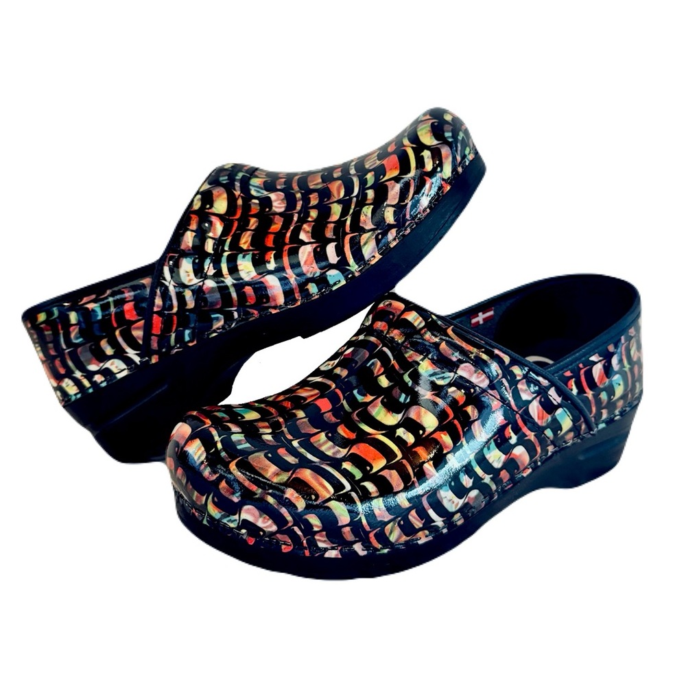 Sanita Passion Patent Leather Danish Clog Professional Work Shoe 8